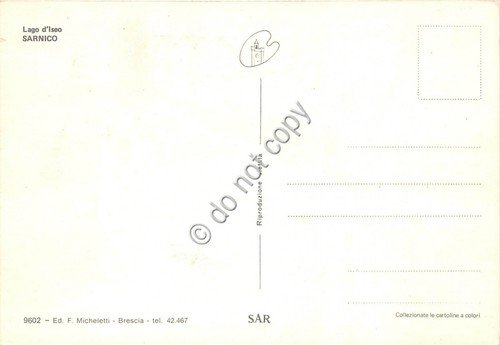 Cartolina - Postcard - Sarnico lungolago con barche