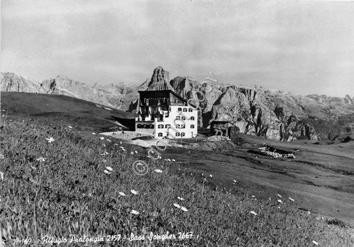 Cartolina - Postcard - Sass Songher - Rifugio Pralongia - …