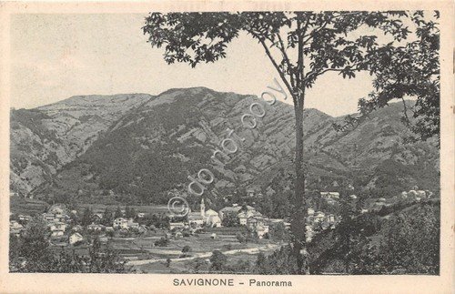 Cartolina - Postcard - Savignone - Panorama - 1937 | Immagine principale