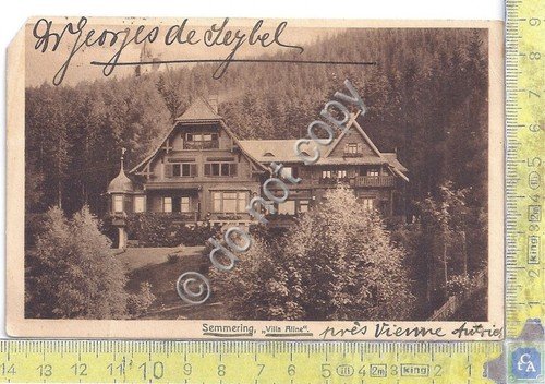 Cartolina - Postcard - Semmering - Villa Aline - 1913