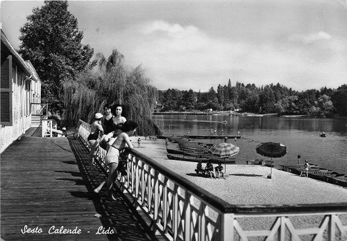 Cartolina - Postcard - Sesto Calende - Lido - Animata …