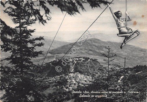 Cartolina - Postcard - Sestola - Salendo in seggiovia - …