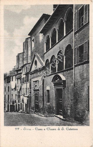 Cartolina - Postcard - Siena Casa e Chiesa di S. … | Immagine principale