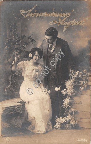 Cartolina - Postcard - Sincerissimi Auguri - innamorati - vestito … | Immagine principale