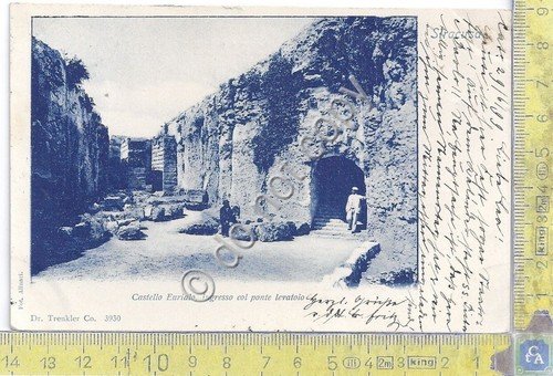 Cartolina - Postcard - Siracusa - Castello Eurialo - 1899 | Immagine principale