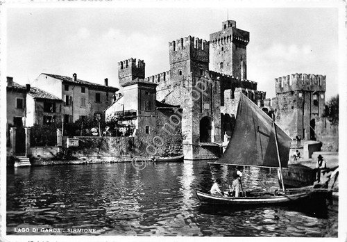 Cartolina - Postcard - Sirmione - Vista dal lago - …