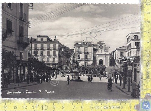 Cartolina - Postcard - Sorrento - Piazza Tasso - animata …