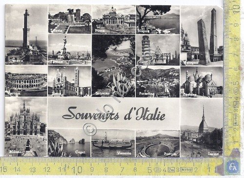 Cartolina - Postcard - Souvenirs d'Italie - Multivisione - 1961