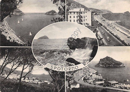 Cartolina - Postcard - Spotorno - Multivisione - 1956