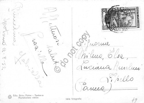 Cartolina - Postcard - Spotorno Bagni Premuda animata 1952 VG