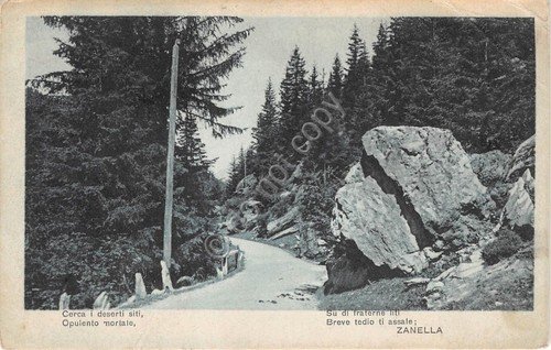 Cartolina - Postcard - strada di montagna - Poesia Zanella …