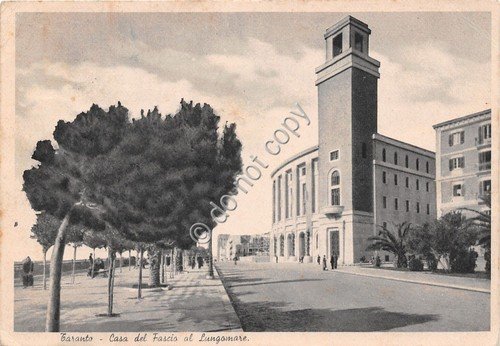 Cartolina - Postcard - Taranto - Casa del Fascio al … | Immagine principale