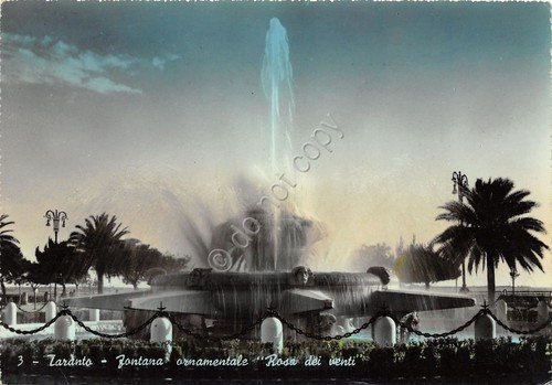 Cartolina - Postcard - Taranto - Fontana Rosa dei venti … | Immagine principale