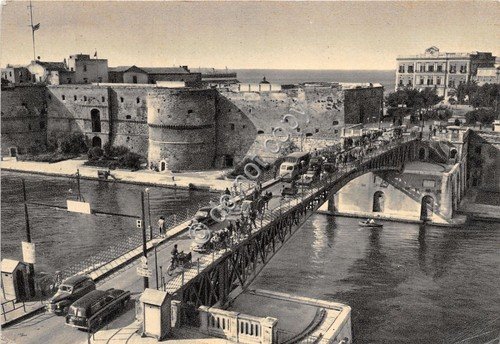 Cartolina - Postcard - Taranto - Ponte girevole - auto …