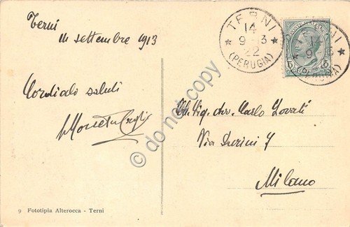 Cartolina - Postcard - Terni Cascata delle Marmore 1913 | Immagine Gallery 2