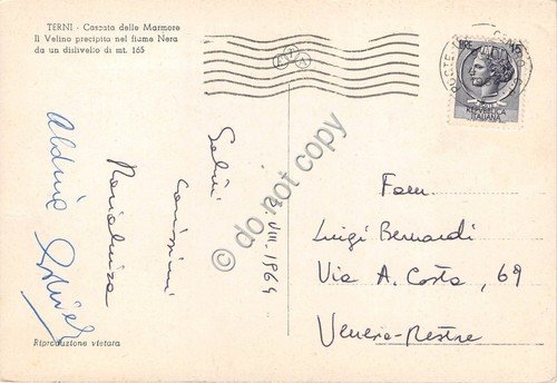 Cartolina - Postcard - Terni Cascata delle Marmore 1964 | Immagine Gallery 2
