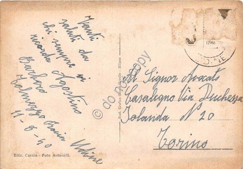 Cartolina - Postcard - Tolmezzo Carnia panorama 1940 VG | Immagine Gallery 2