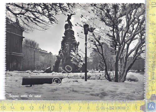 Cartolina - Postcard - Torino - Monumento Frejus - Neve …