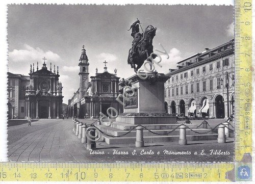 Cartolina - Postcard - Torino - Piazza San Carlo - …