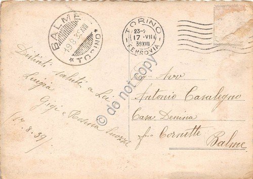 Cartolina - Postcard - Torino Corso Vittorio Emanuele Monumento animata …