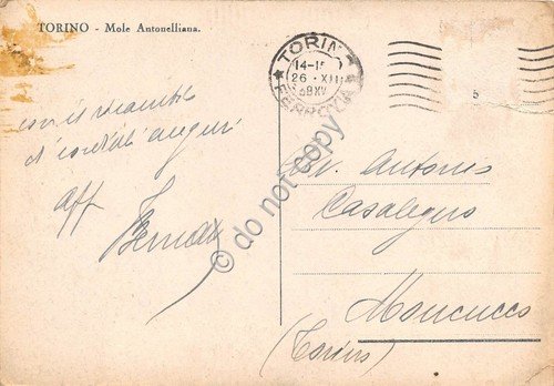 Cartolina - Postcard - Torino Mole Antonelliana e panorama dall'alto …