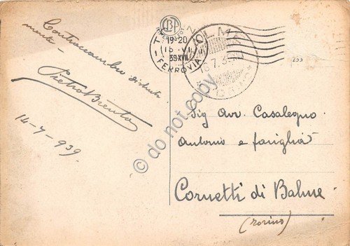 Cartolina - Postcard - Torino Monumento Duca di Genova Giardini …