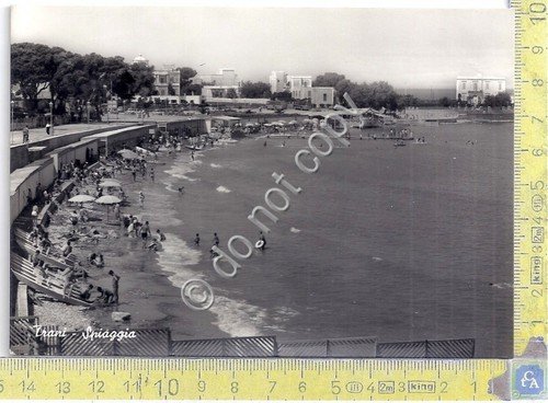 Cartolina - Postcard - Trani - Spiaggia - 1953 | Immagine principale