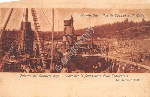 Cartolina - Postcard - Trezzo sull'Adda - Impianto Idraulico - …