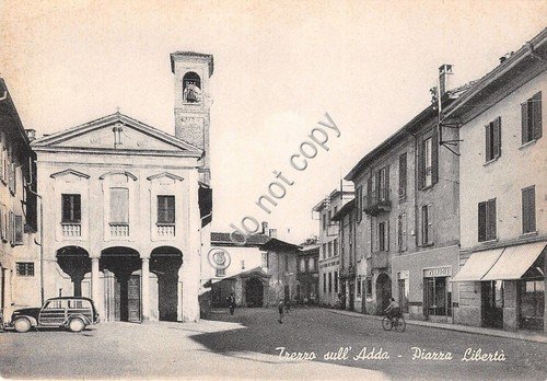 Cartolina - Postcard - Trezzo sull 'Adda - Piazza Libertà …
