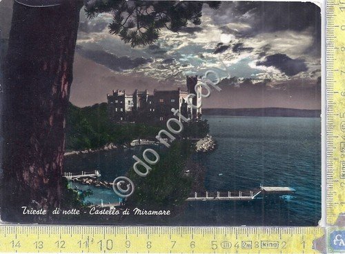 Cartolina - Postcard - Trieste - Notturno - Castello Miramare … | Immagine principale