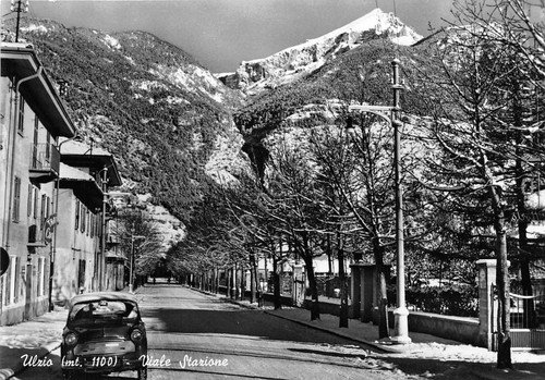 Cartolina - Postcard - Ulzio - Viale Stazione - NVG …