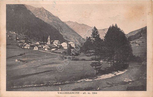 Cartolina - Postcard - Valgrisanche - Panorama - 1933 (Aosta) | Immagine principale