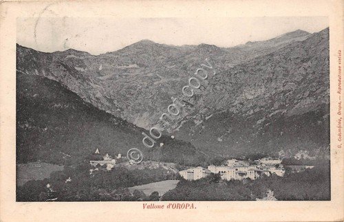 Cartolina - Postcard - Vallone d' Oropa panorama dall'alto VG | Immagine principale