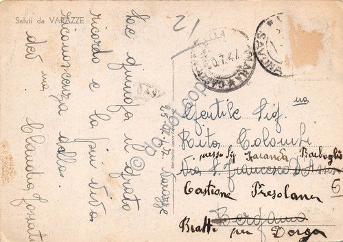 Cartolina - Postcard - Varazze Corso animata 1947