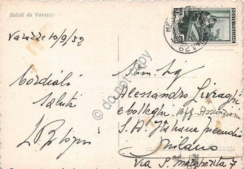 Cartolina - Postcard - Varazze Panorama da Ponente 1952 VG | Immagine Gallery 2