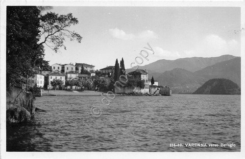 Cartolina - Postcard - Varenna - verso Bellagio - anni …
