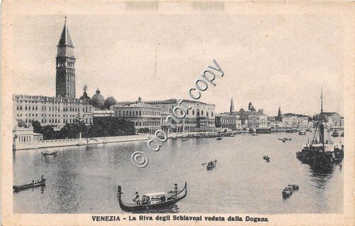 Cartolina - Postcard - Venezia Riva degli Schiavoni veduta da …