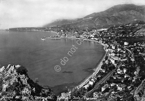 Cartolina - Postcard - Ventimiglia - veduta dall'alto - 1953 | Immagine principale