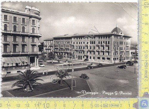 Cartolina - Postcard - Viareggio - Piazza Puccini - 1955 | Immagine principale