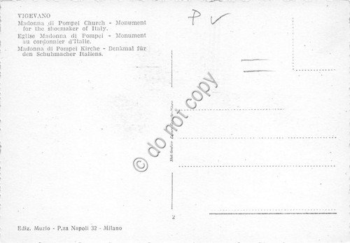 Cartolina - Postcard - Vigevano Chiesa Madonna di Pompei Monumento … | Immagine Gallery 2