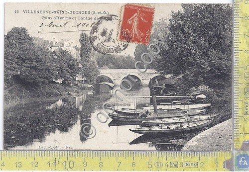 Cartolina - Postcard - Villeneuve - Pont d'Yerres - VG …