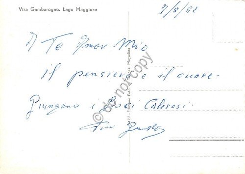 Cartolina - Postcard - Vira Gambarogno panorama 1962