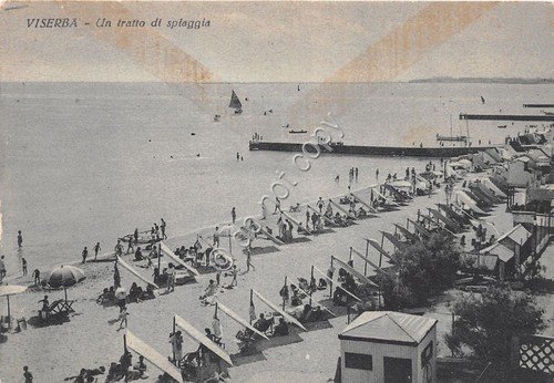 Cartolina - Postcard - Viserba - Stabilimento balneare - spiaggia … | Immagine principale