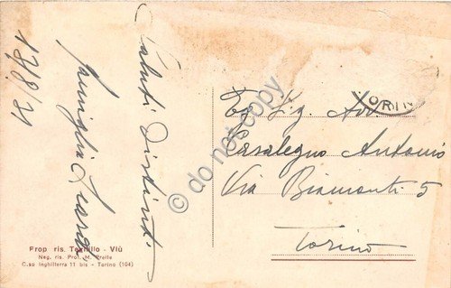 Cartolina - Postcard - Viù La Cialmetta 1931