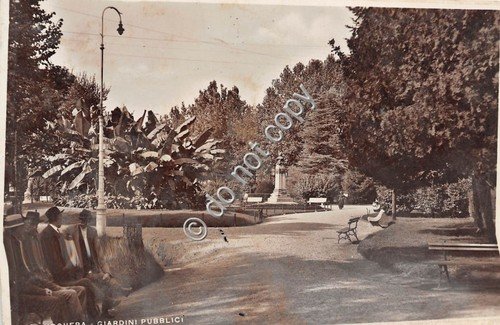 Cartolina - Postcard - Voghera Giardini pubblici animata 1933 VG