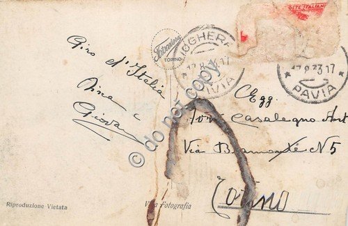 Cartolina - Postcard - Voghera Giardini pubblici animata 1933 VG