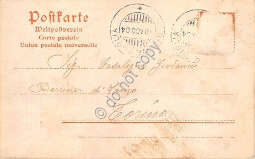 Cartolina - Postcard Chinesicher Sarg bara cinese animata 1904 Tmbro …