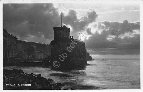 Cartolina - Rapallo - Castello - Tramonto - 1936 - … | Immagine principale