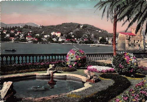 Cartolina - Rapallo - Giardino delle rane - 1954 (Genova)