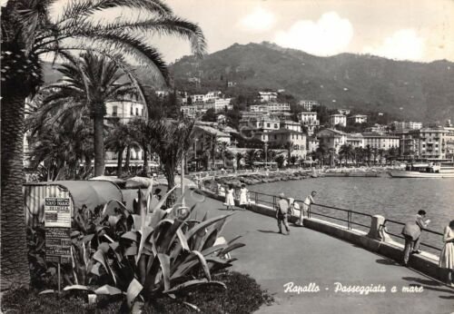 Cartolina - Rapallo - Passeggiata a mare - anni '60 …